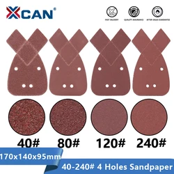 XCAN Sanding Paper 10pcs 40/80/120/240Grit Mouses Sanding Sheets Pad For Black & Deckers Sander 4 Holes Polishing Disc Sandpaper