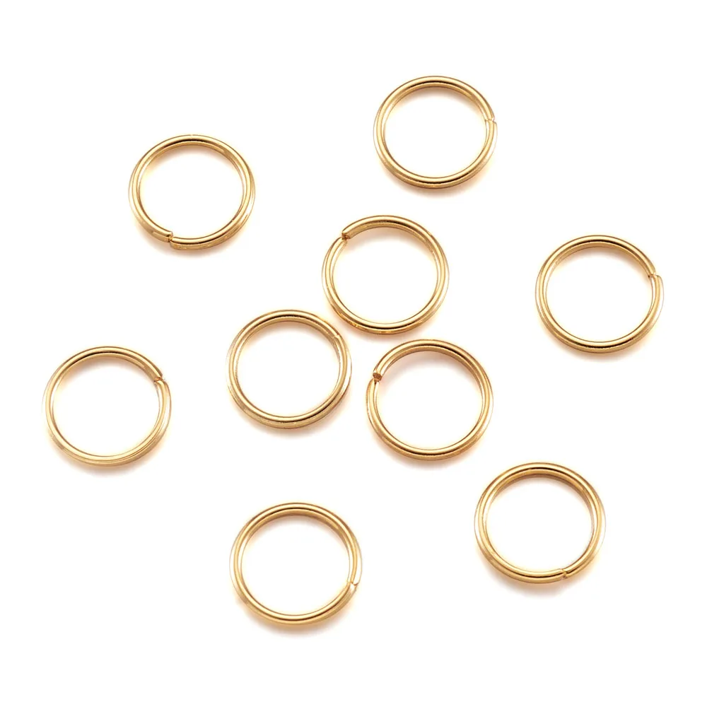 Real 18K Gold Plated Stainless Steel Open Jump Rings, Loops, Split Ring, Jewelry Making, Findings, 4mm, 5mm, 6mm, 7mm, 8mm, 500Pcs