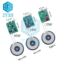 15W 10W 7.5W 5W Tyce C Micro USB Wireless Charger Transmitter Module Circuit Board QC/PD/QI Standard Fast Charging For iPhone