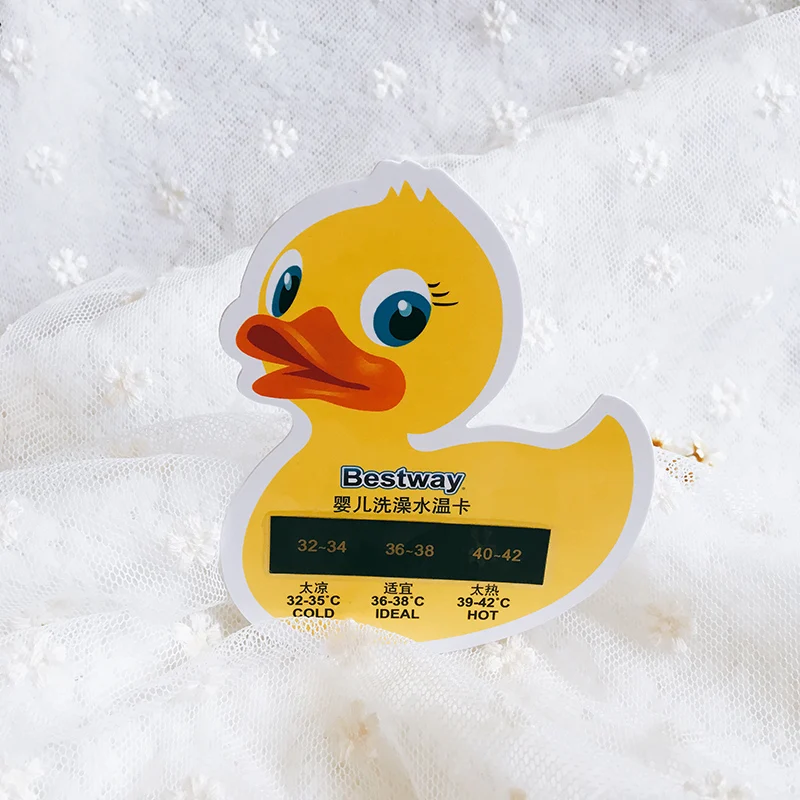 Cute Duck Pattern Babty Safety Care Bath Water Thermometer ABS Swim Pool  Temperature  Lcd Digital