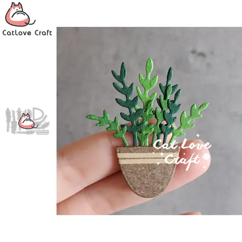 Catlove Pianta In Vaso In Metallo Fustelle Scrapbooking Stampo Coltello Stencil Die Cuts Fabbricazione Della Carta Del Mestiere Goffratura Nuovo Muore Per 2020