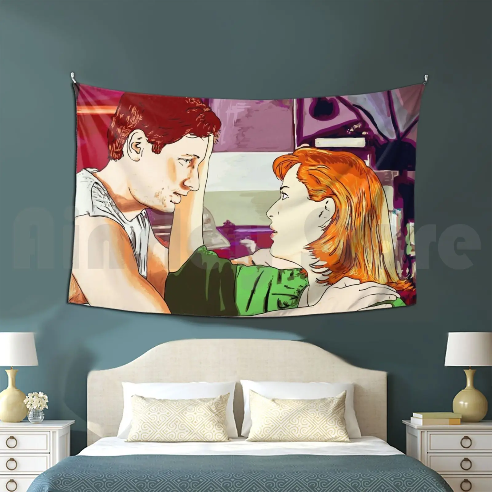 X Files Do You Know Where You Are ? Tapestry Living Room Bedroom Xfiles X Files Thexfiles Txt Xf Little Green Men Mulder