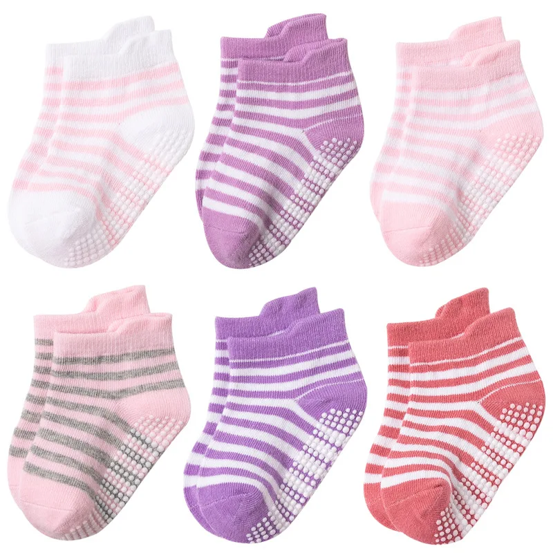 3pairs/lot Baby Socks Girls Boys Baby Soft Socks For Newborn Toddler Stripe Printed Spring Summer Infant Socks Warm 0-6 Months