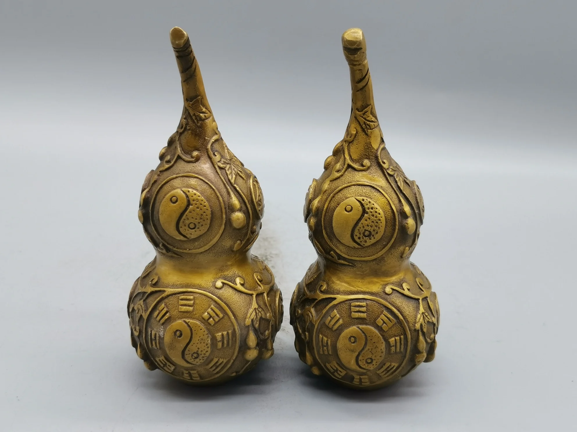 

Chinese style mascot the treasure of the town house pure copper gourd Taoism gossip amulet ornaments collection Feng Shui