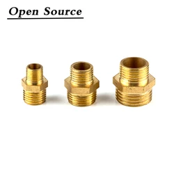 Pneumática e Água Aquecimento Brass Pipe Fittings, Reduzindo Masculino Rosca Butt Joint, Water Oil Gás Adapter, 1/8 