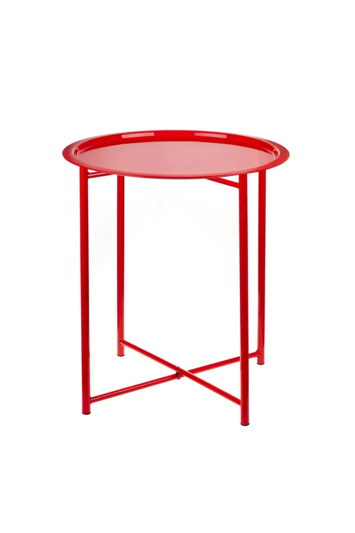 Red Foldable Metal Coffee Table