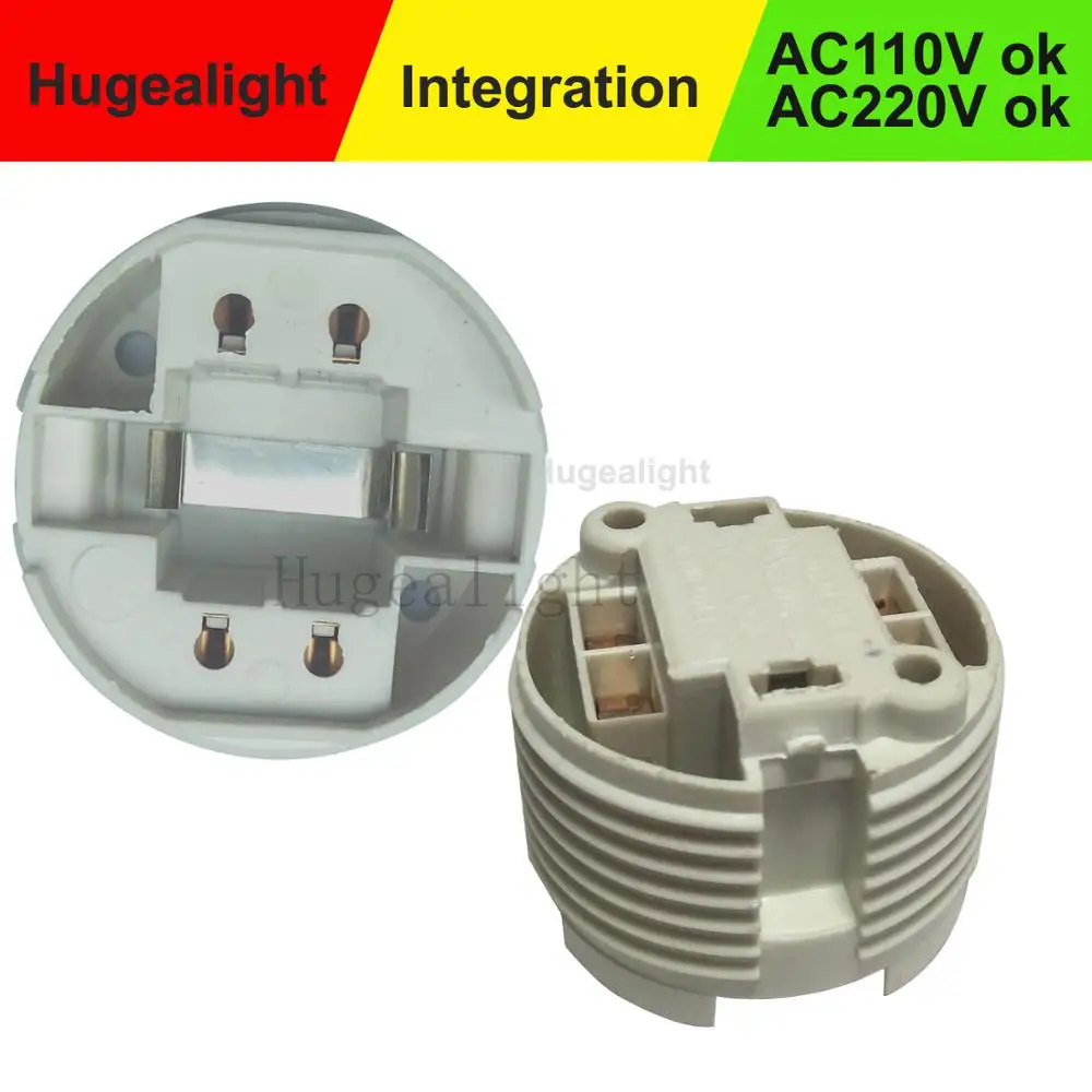 2pcs/Lot 3A 220V G24 Socket Base Lamp Adapter Converter Holder 2Pin With Wire For Led Light