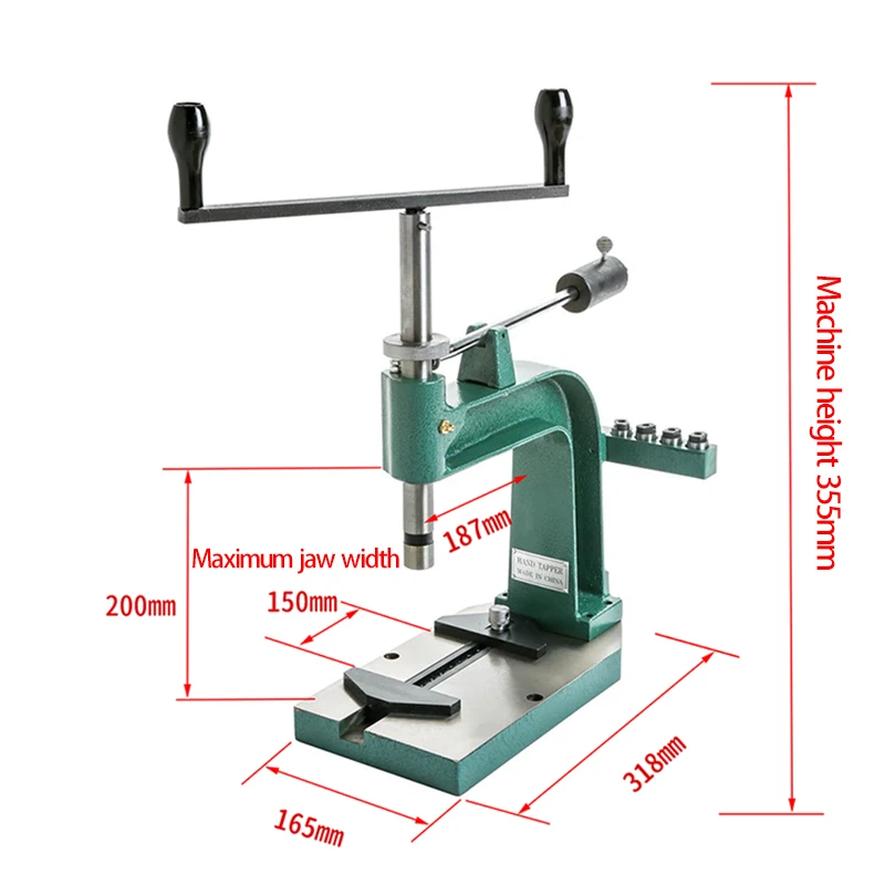 Imagem -02 - Máquina de Batida Manual com Manivela Tampa Pequena Ferramenta de Batida Faça Você Mesmo Máquina de Rosqueamento Manual
