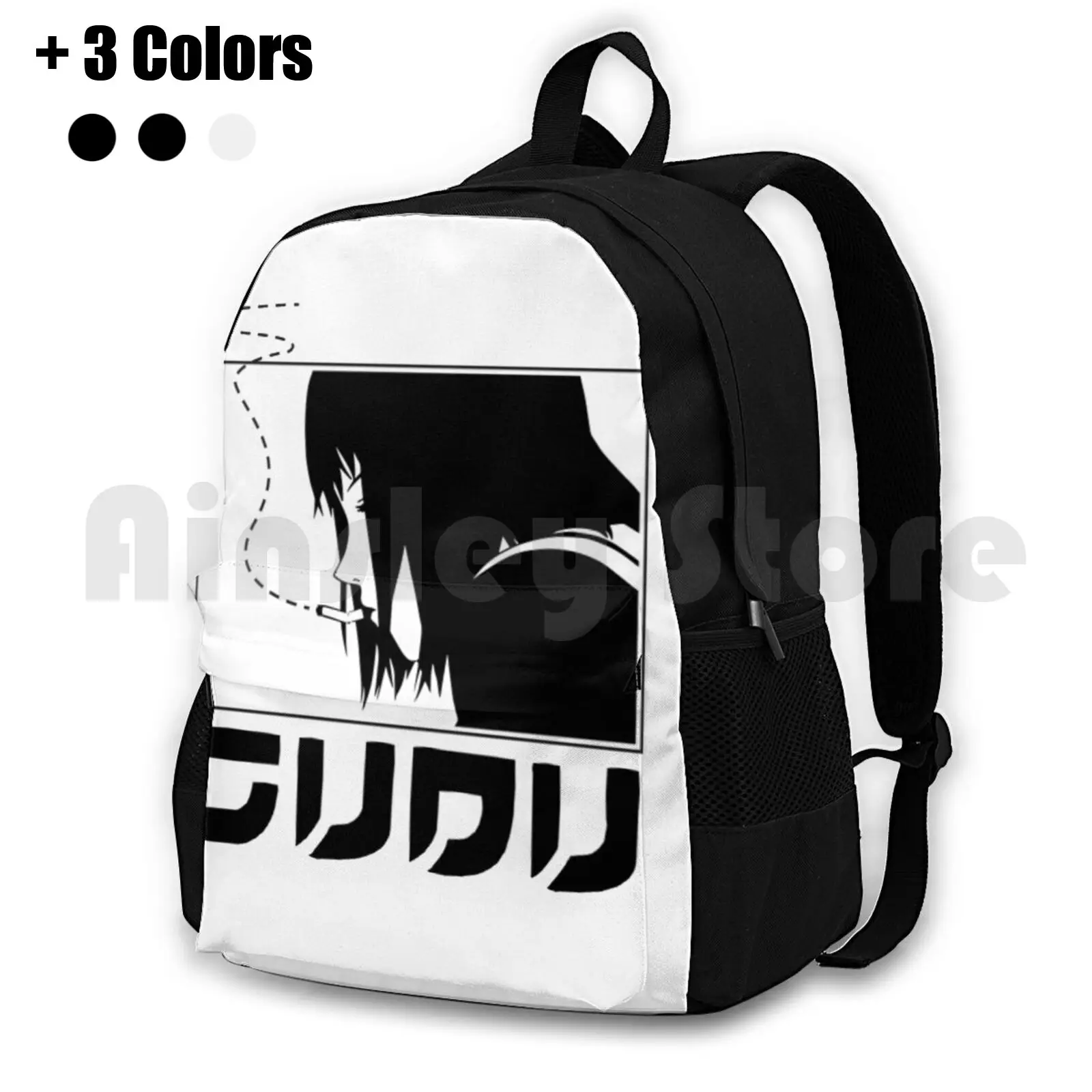 Flcl Outdoor Hiking Backpack Waterproof Camping Travel Flcl Anime Weeb Cig Smoke Vintage Hipster Popular