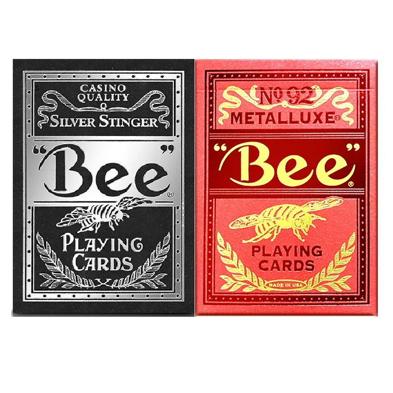 

Bee Silver Stinger Playing Cards USPCC Metalluxe Deck Poker Size Card Games Magic Tricks Props for Magician