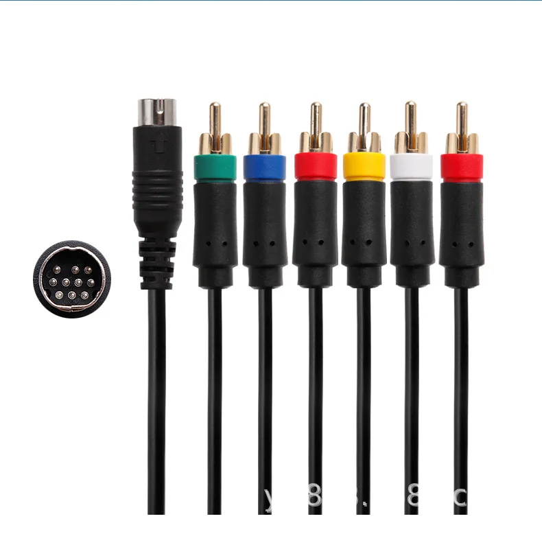 สำหรับ SEGA Saturn RGB/RGBS สายเคเบิล RCA สำหรับ Sony PVM BVM NEC XM UPSCALER BNC ไม่ Component
