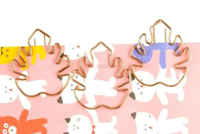 10pcs Turtle Leaf Paper Clip Shape Paper Clip Shaped Paper Clip Pin Cartoon Paper Clip