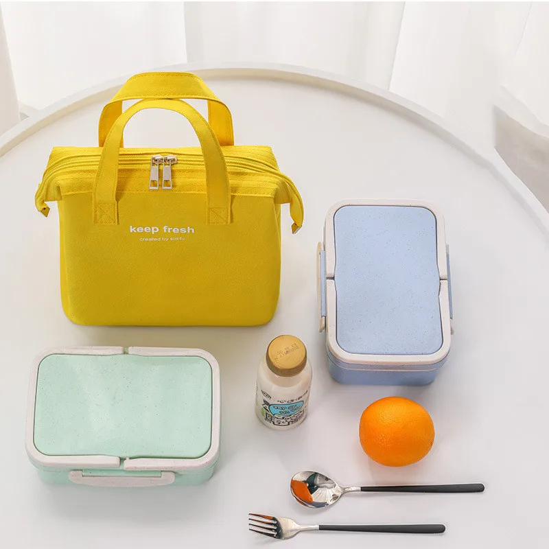 Keep Fresh Keep Warm Bags Portable Lunch Bag New Thermal Insulated Lunch Box Tote Cooler Handbag Bento Pouch Supper Containers