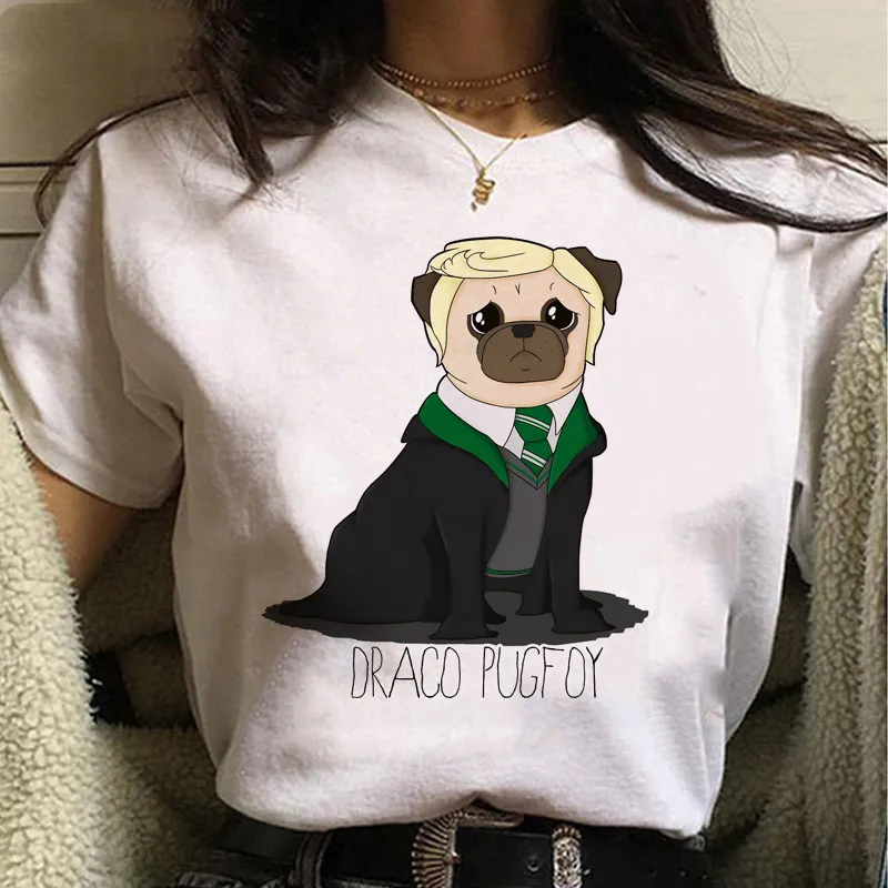 T-shirt à Manches Courtes pour Femme, Estival et Décontracté, avec Imprimé de Dessin Animé Malefoy, DstressSunshine