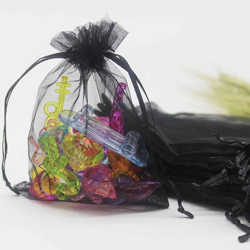 100Pc 7X9Cm 9X12Cm 10X15Cm Organza Tas Bruiloft Snoepzak Mode Speciaal Ontwerp Opslag Sieraden Promotie Geschenken Pakket