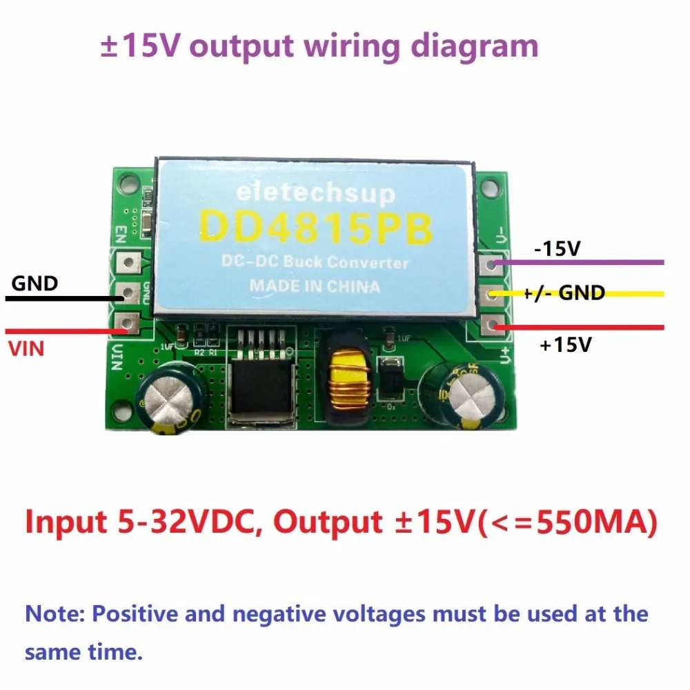 Di 36P 15W Geïsoleerde Dubbele Voeding 5-32 Naar +-12V 15V 24V 30V Dc Dc Boost-Buck Converter Board Voor Auto Audio Luidspreker