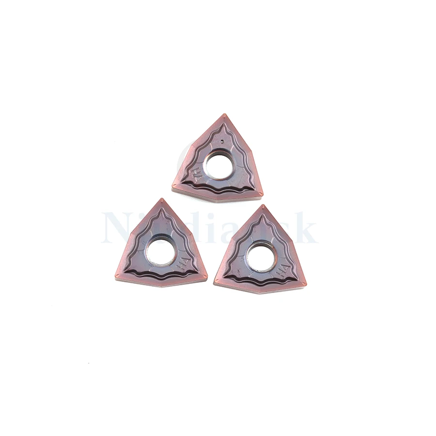 Inserto de torno CNC de alta calidad, inserto de torneado de metal duro para procesamiento de acero inoxidable, WNMG080404-HA, NK9018, WNMG080408-HA