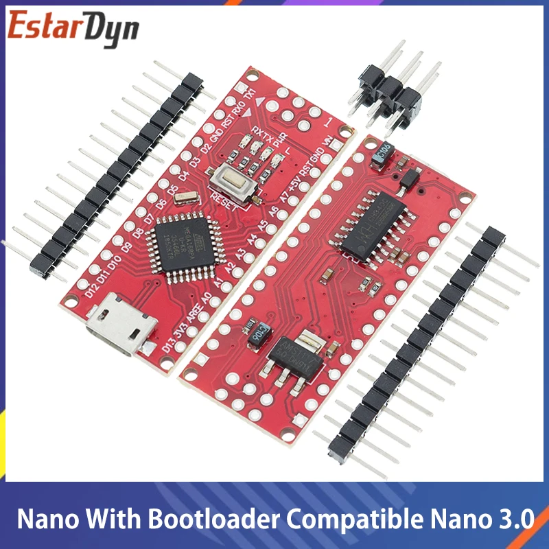 Nano Micro Usb Met De Bootloader Compatibel Nano V3 Rode Controller Voor Arduino CH340 Usb Driver 16Mhz Nano V3.0 ATMEGA168P