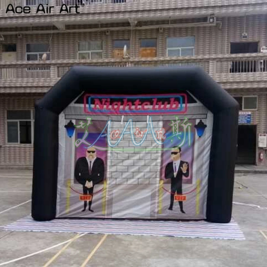 Nuevo estilo, venta al por mayor, 5m de largo x 4m de ancho x 3m de H, tienda inflable para club nocturno, tienda de campaña para alquiler de palabras, tienda de discoteca para fiestas y eventos en el patio