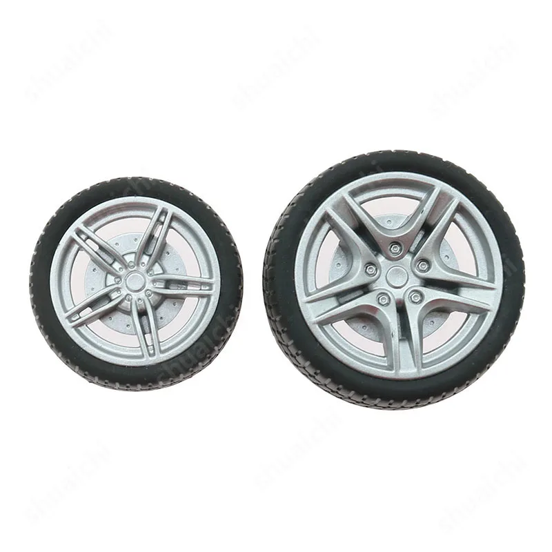 10 pz PC giocattolo ruota cerchioni di gomma pneumatici fai da te Mini tecnologia 4WD pneumatici colorati foro diametro 2mm 2.5mm 3mm per modellini