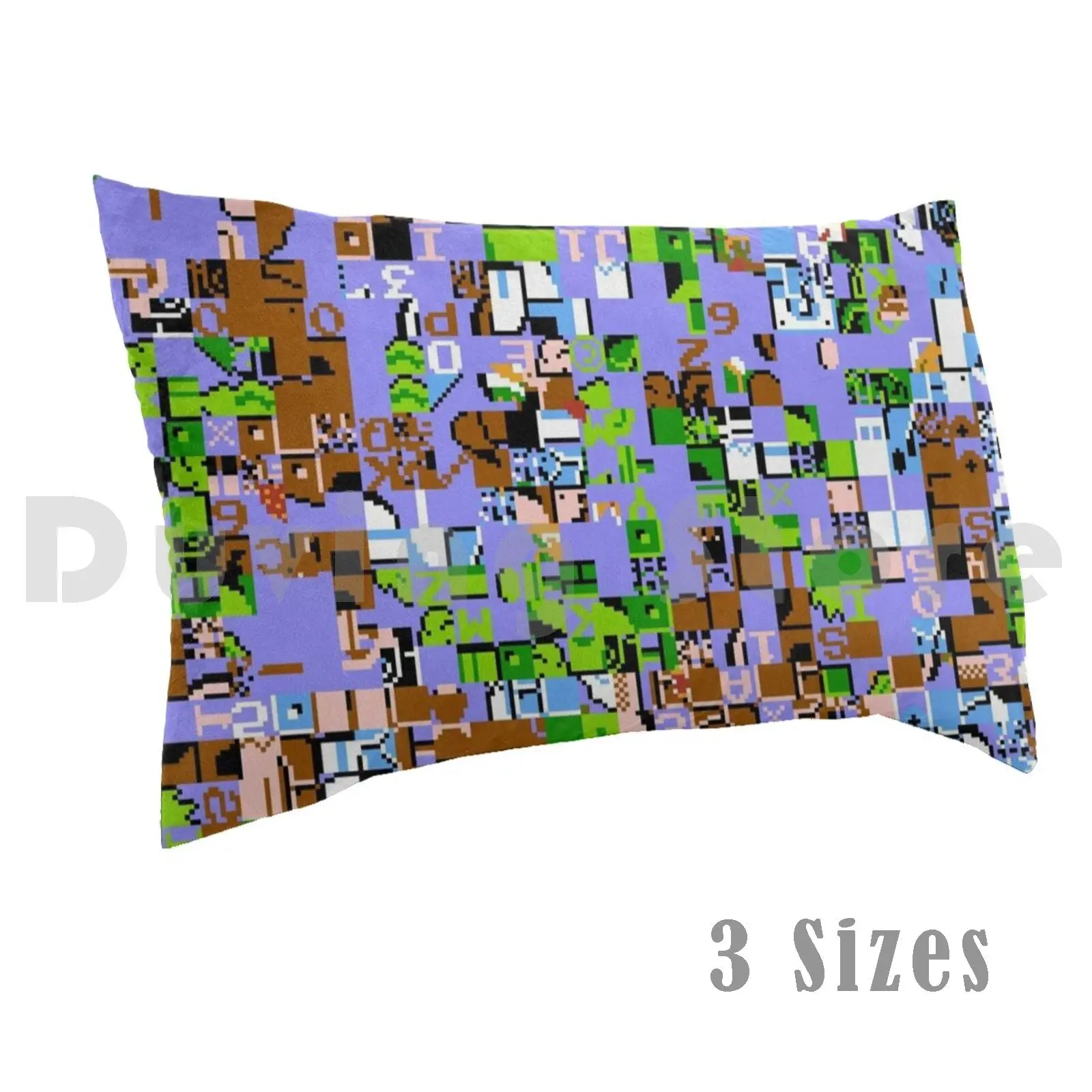 World 1-1 Pillow case 3140 Pixel Art Glitch 8bit Pixel Geek Games Nes Pixelart