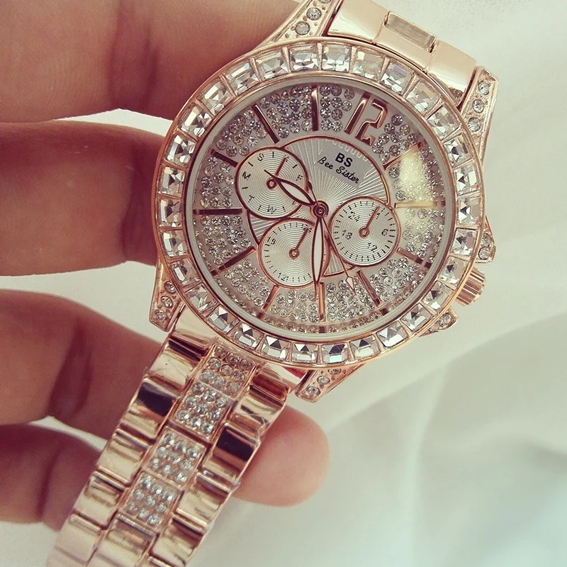 Women Watches Quartz Diamond Luxury Watch Fashion Top Brand Wristwatch Fashion Watch Ladies Crystal Jewelry Rose Gold Watch - Image 6