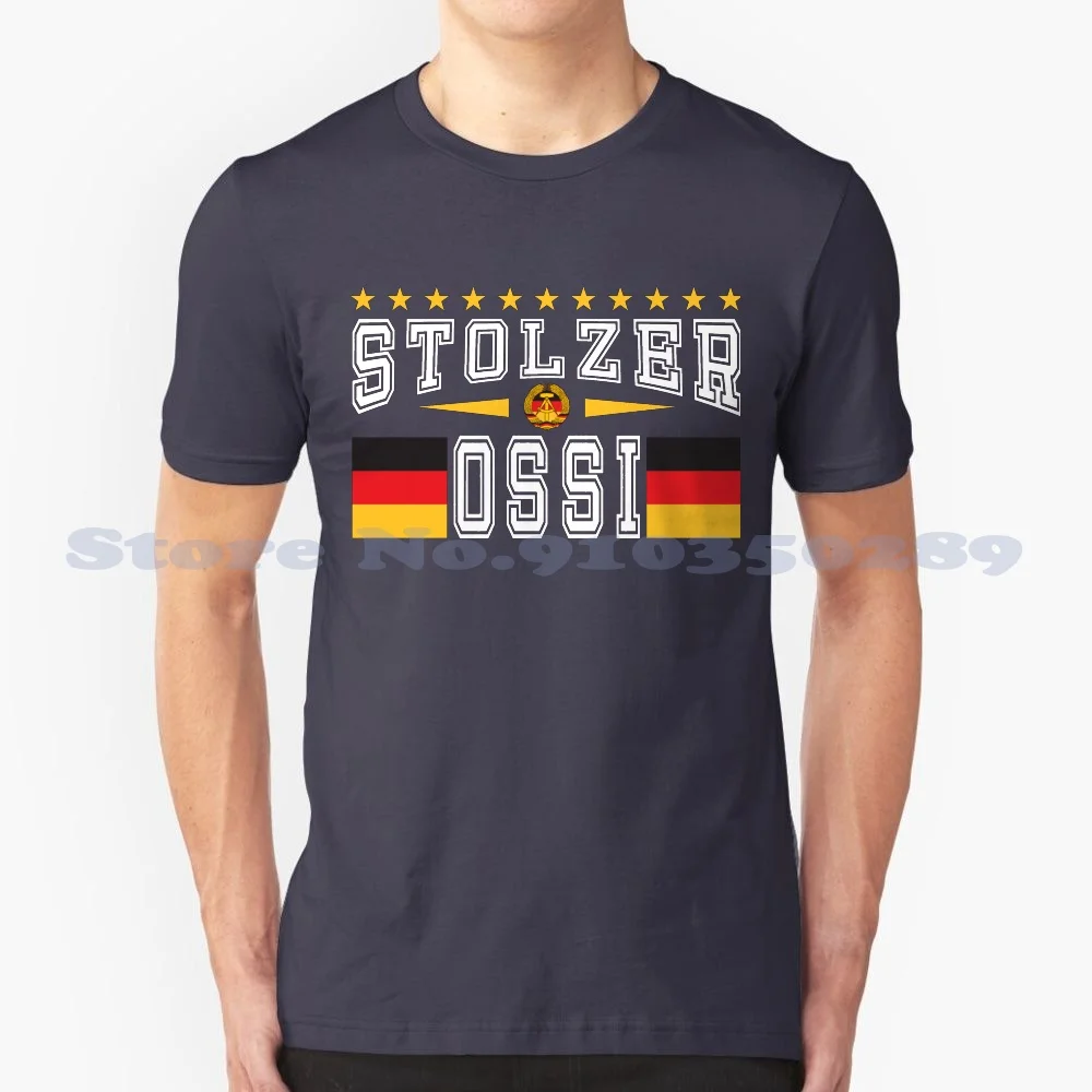 Stolzer Ossi Ddr Ostdeutschland 100% Cotton T-Shirt Ddr Ostdeutschland Ossi Wessi Ostalgie Osten Sachsen Wiedervereinigung