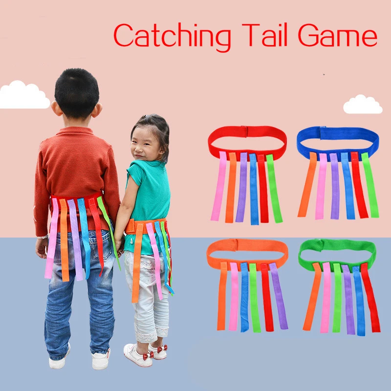 Kids Outdoor Funny Game Catching Tail Training Equipment Toys For Children Adult Kindergarten Boys Girls Teamwork Sport Game Toy