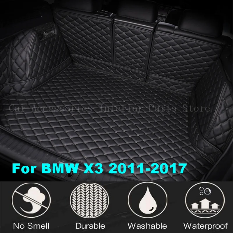 

Custom Car Trunk Mat For BMW X3 2011 2012 2013 2014 2015 2016 2017 Auto Waterproof Interior Accessories Leather protect Carpet