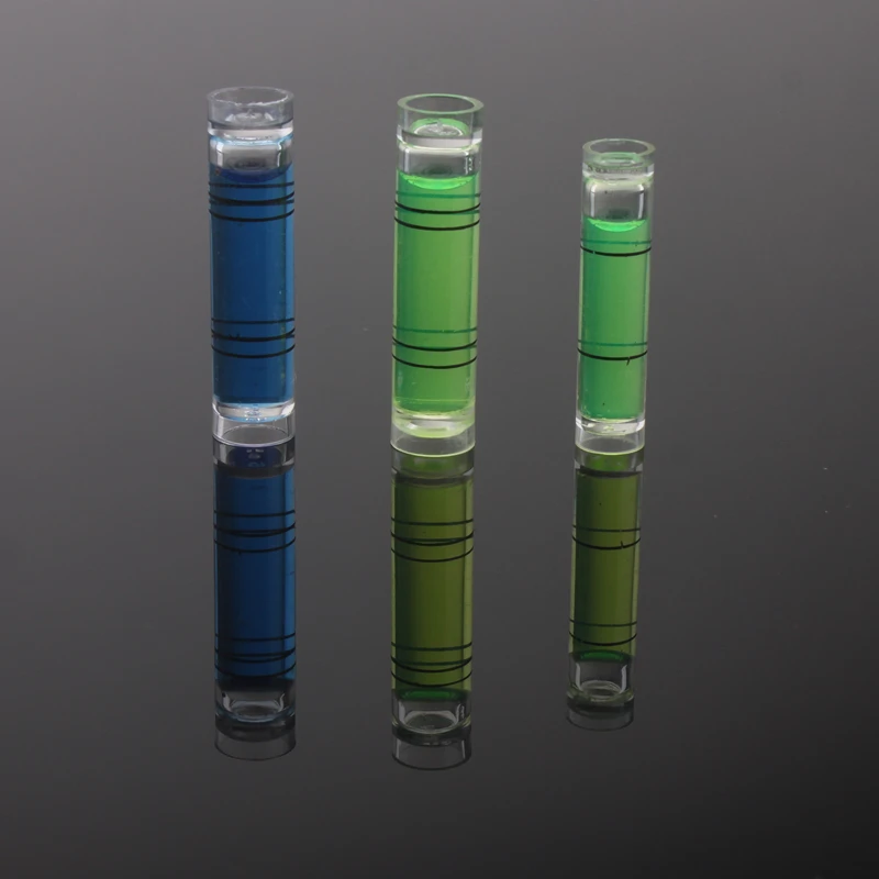 Set di bolle cilindriche a bolla d'aria da 20 pezzi 9.5mm * 40mm strumenti di misurazione della caduta del livello di specifica
