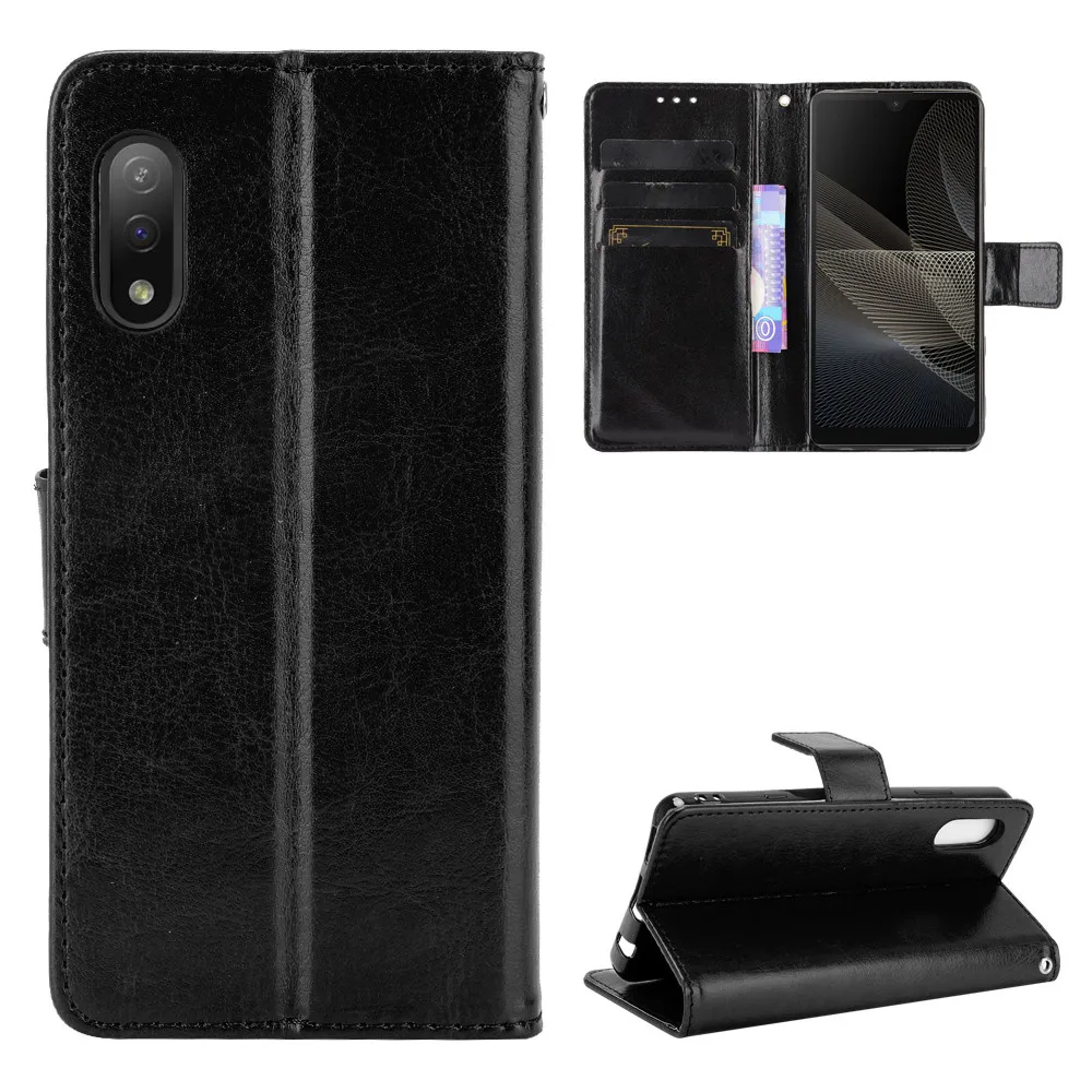 Para Sony Xperia Ace II funda de lujo con tapa de cuero PU cartera cordón soporte a prueba de golpes funda para Sony Ace II AceII bolsas de teléfono