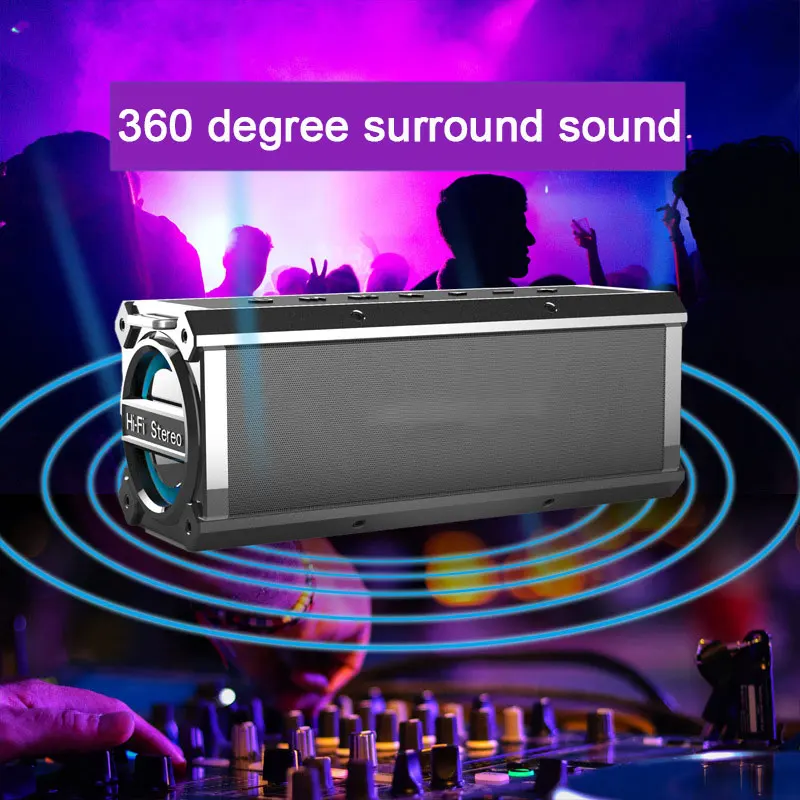 

120W High Power Remote Control Bluetooth Speaker Outdoor Subwoofer Portable Wireless Speaker Stereo With Microphone K Song