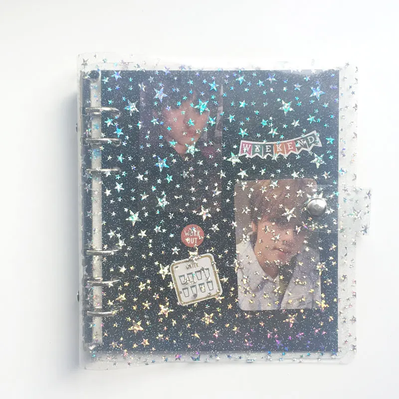 Yiwi Transparent Star Soft PVC Portable Photo Album Jelly Color Album for Mini & Name Card Album De Photos