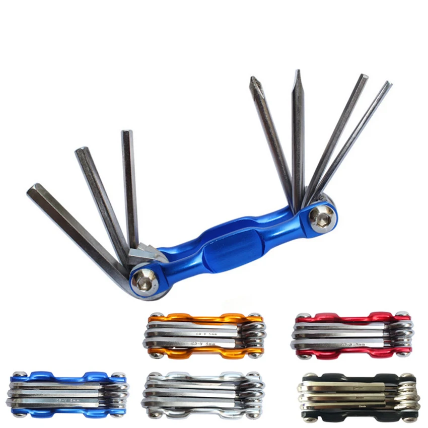 จักรยานหลายเครื่องมือ-7-In-1 Multi-Function ขี่จักรยานเครื่องมือบำรุงรักษา-แบบพกพาที่เชื่อถือได้ซ่อมจ...