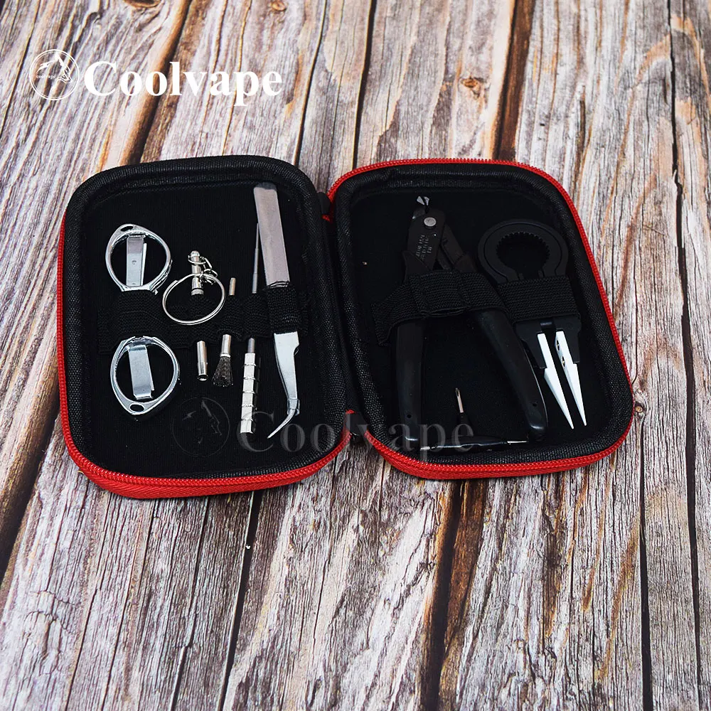 

X9 Мини-катушка DIY Kit Bag Vape Tools Master DIY Kit подходит для qp kali rda для RDA RTA Распылитель Резервуар для электронной сигареты