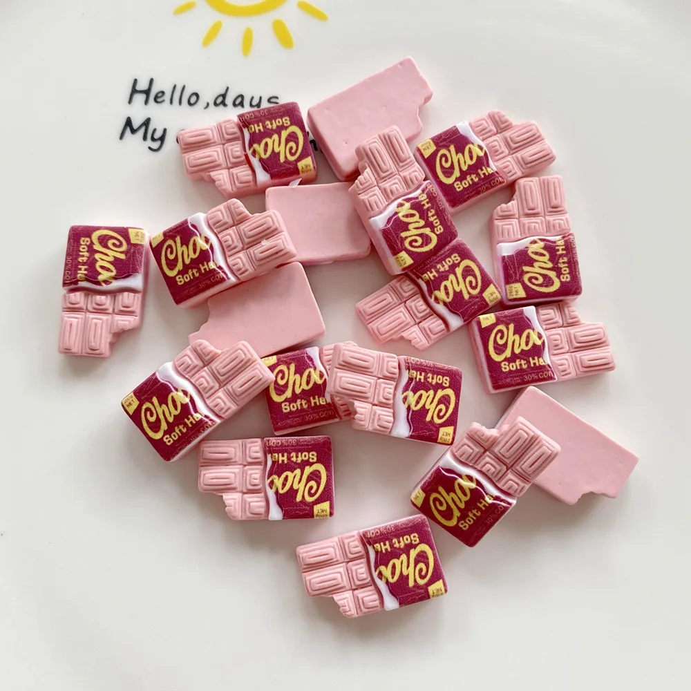 20 قطعة الراتنج المختلط الشوكولاته الديكور الحرف كابوشون مسطح الزينة لسكرابوكينغ Kawaii لطيف Diy بها بنفسك اكسسوارات #4