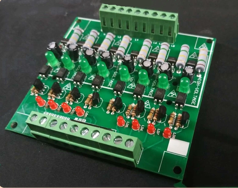 220V 8-Channel Optocoupler Isolation Module/220V Detection Module/AC Detection Module/Card Guide Enhanced Version