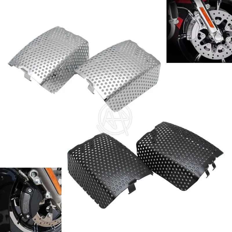 1pair Motorcycle Front Brake Caliper Cover For Harley Electra Glide Road Glide Road King FLHR Street Glide FLHX CVO V-Rod 06-19