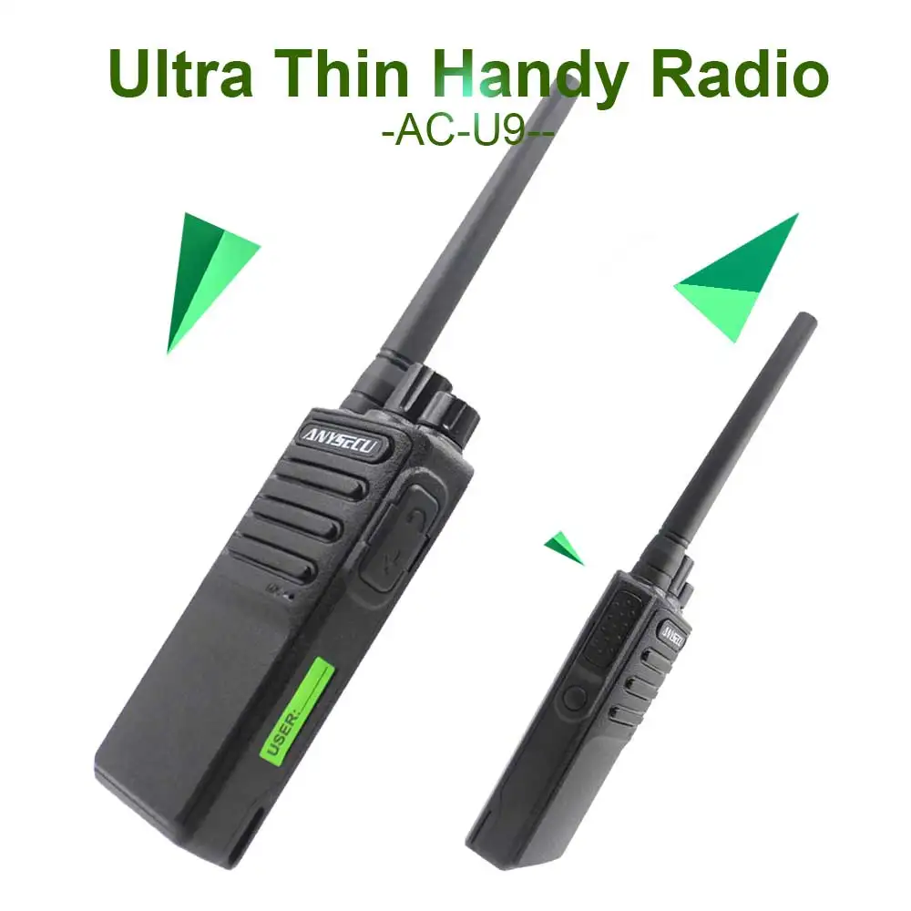 Anysecu Ultra Thin  Portable AC-U9 Two Way Radio  UHF400-470MHz 5W Ham Radio Walkie Talke