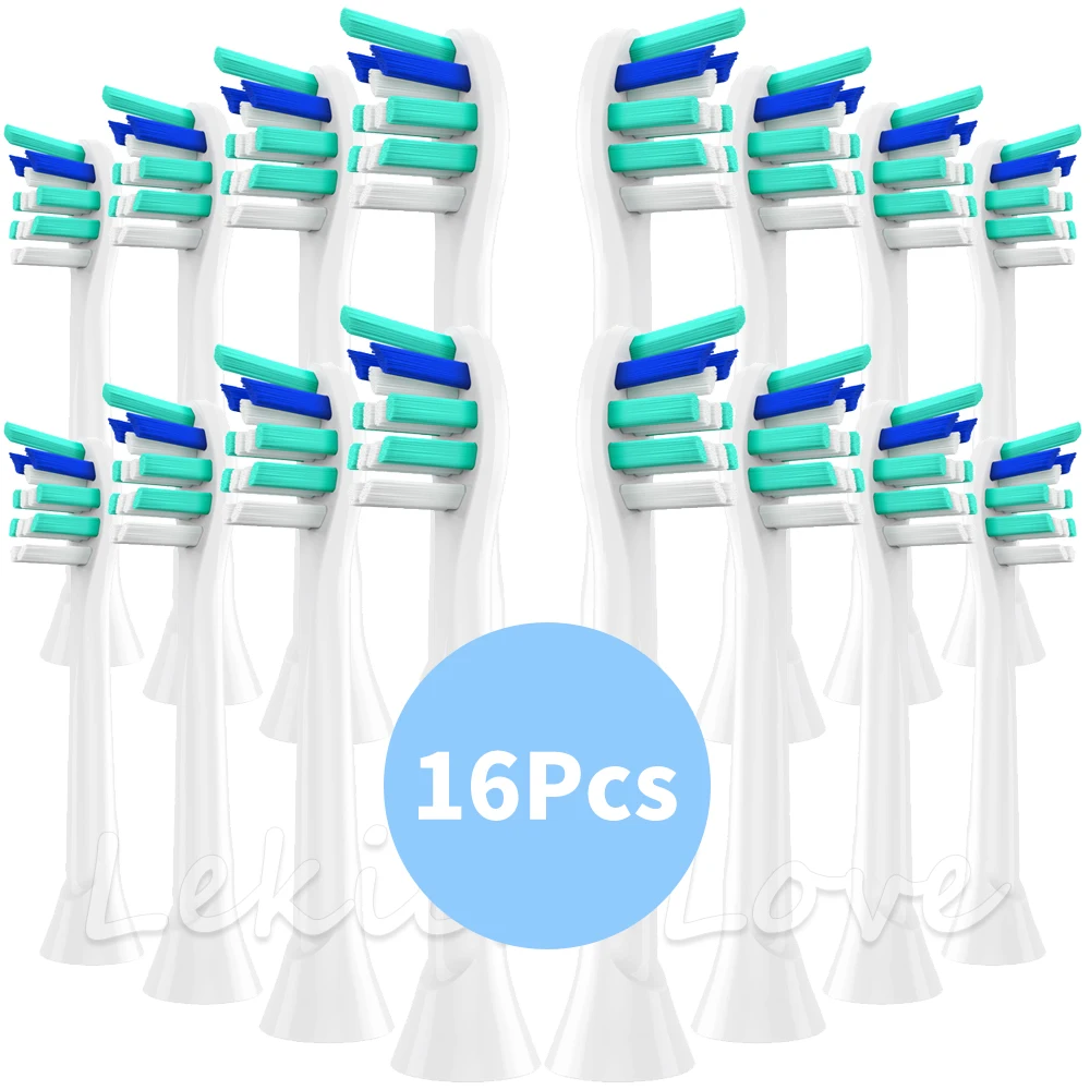 Cabezales de cepillo de dientes de 16 piezas para Philips Sonicare, HX9044, HX6064, HX6074, HX9024, HX6730, hx6062, HX6930