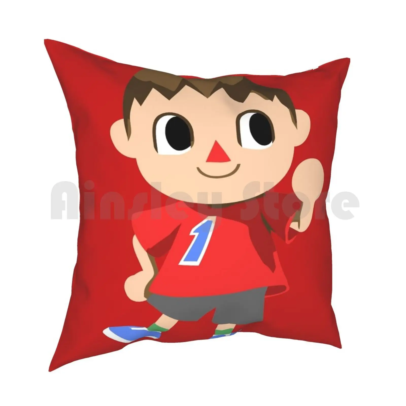 Friendly Villager Is Friendly Pillow Case Printed Home Soft Throw Pillow Animal Villager Super Smash Bros 3Ds Wii U