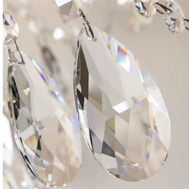 (Free Ring) Three Sizes K9 Crystal Angel Tear Clear Color Chandelier Pendant/ Glass Light Lamp Part/ Beads Curtain Accessories