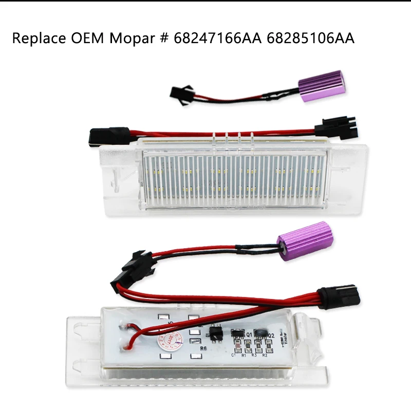 IJDM-luz de matrícula blanca de xenón OEM, compatible con Jeep Renegade 2015 en adelante, para Fiat 500X 2016 en adelante, Can-bus sin errores