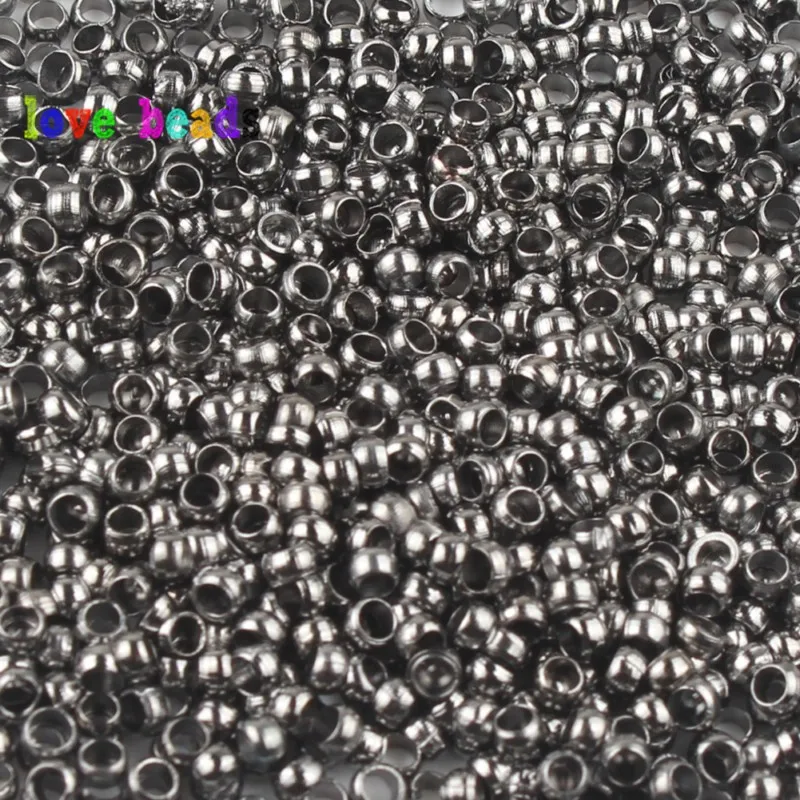 500 Stück/Los Kupfer-Metall-Kugel-Endperlen 2/2,5/3 mm Stopper-Abstandshalter-Perlen für DIY-Schmuckherstellung, Zubehör und Komponenten – Detail 5