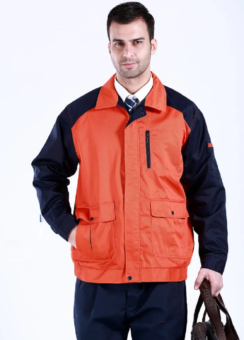 労働者の制服長袖男性作業服エンジニア作業スーツ庭工場ワークショップ機械自動車修理作業つなぎ服