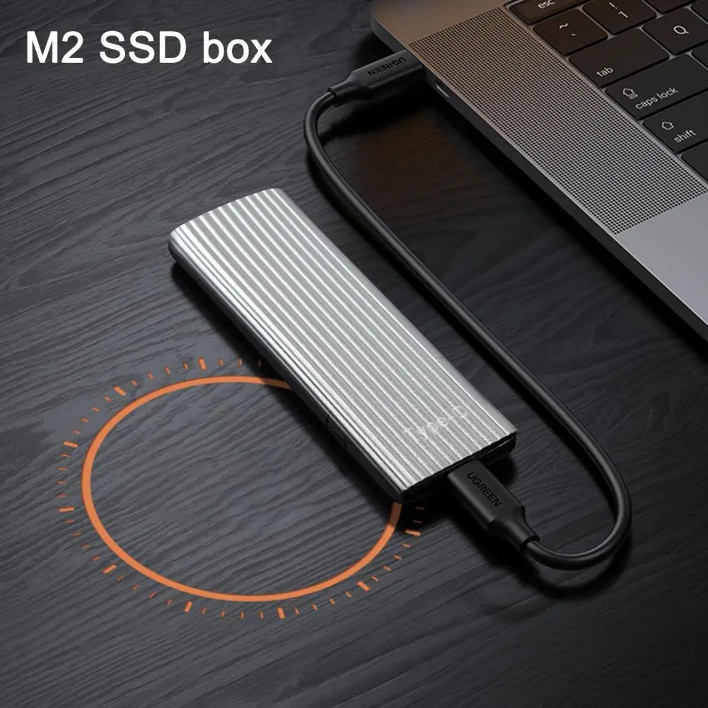 

Strong Compatibility Ultra-thin USB 3.1 to M.2 NVME/NGFF PCIe Hard Disk Box for Office