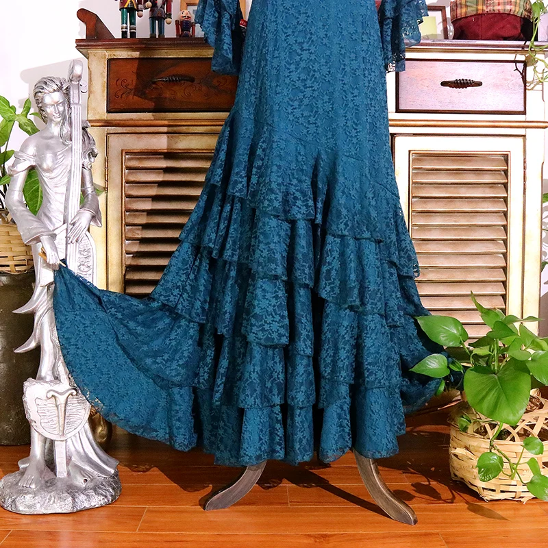 Spanisches Tanzkleid Flamenco-Kleid Wear Damen 5DTT33