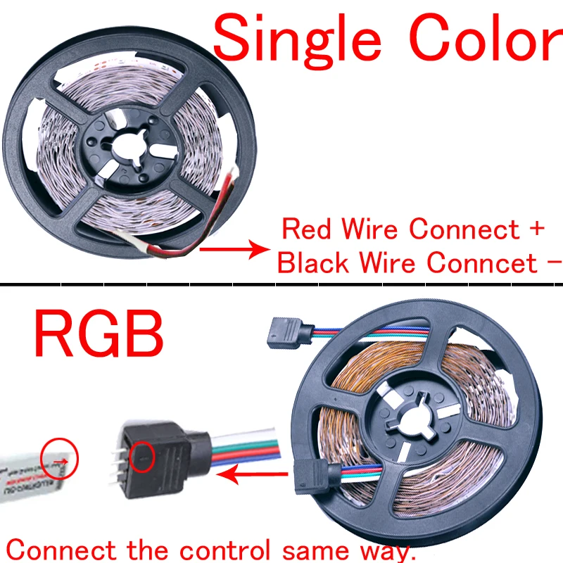 12v led strip light SMD 2835 Tiras RGB Red Blue Green white warm white Flexible Ruban LED Lamp Lampada Tape Christmas