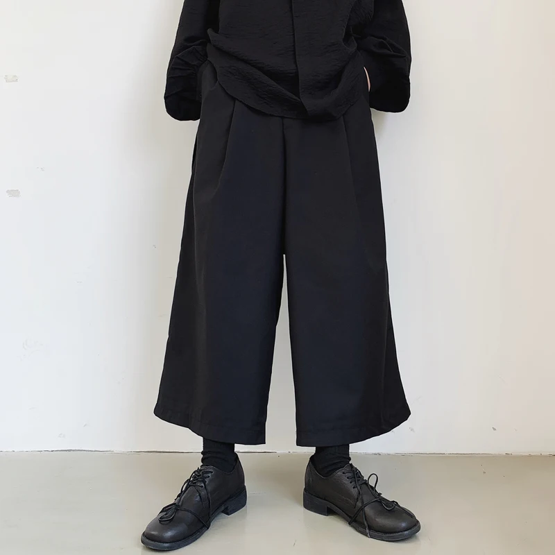 

Men's trousers Spring and autumn style dark Yamamoto style slacks men's nine minutes straight pants hair stylist trend