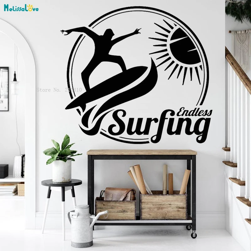 Surfing Endless Wall Sticker Brave People Extreme Water Sports Hot Weather Art Decor Surfer Board New Design Poster YT4567